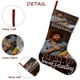 thumbnail image 5 of Bob Ross: El Placer de Pintar Tema: Calcetines de Navidad, fino lino blanco para colgar en escaleras y chimenea, decoración navideña para el hogar, regalo de Navidad. 45cm × 32cm, 5 of 5