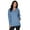Blue, variant on RBX Active Women's V-Neck French Terry Hoodie Tunic Sweatshirt