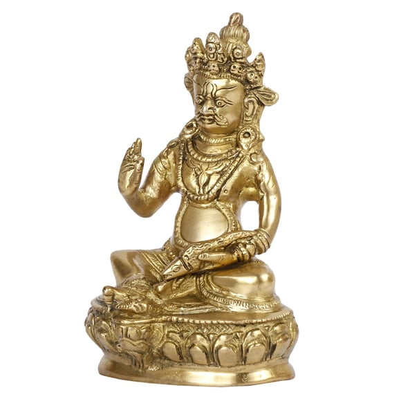 Golden Kuber Statue, Lord Kuber Kuvera Wealth God Kubera Statue, Brass, Gold, For Prosperity, Money, Home Décor, Locker Safe, Religious, Occasion - Housewarming, God Idol, Kuber Maharaj Idol