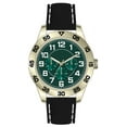 thumbnail image 3 of George Men's 44mm Gold Tone Green Dial Easy Read Brown Strap Watch, 3 of 3