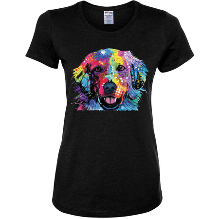 Colorful Labrador Retriever Animal Lover Womens Graphic T-Shirt