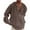 Brown, variant on Men's Cotton Linen Pullover Hoodies Long Sleeve Casual Lightweight Half Button Loose Fit Tops White 2XL