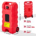 thumbnail image 3 of Gaderth Bac à Carburant Portable de 15 Gallons, Bidon d'Essence Robuste de 57 L avec Pompe Manuelle, Roues Pivotantes, Boyau de 10 Pi, Réservoir HDPE Étanche pour Essence Diesel Kérosène, Générateur de Bateau VTT Tondeuse, 3 of 9