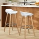 thumbnail image 2 of Taburete de Bar Ajustable FurnitureR Juego de 2 Sillas Altura Ajustable Blanco Moderno, 2 of 5