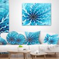 thumbnail image 4 of Designart Light Blue Fractal Flower Pattern - Abstract Throw Pillow - 12x20, 4 of 5