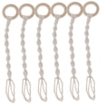 thumbnail image 4 of Raindrops Hanging Pot Holder Macrame Flowerpot Hanger Wood 6Pcs, 4 of 8