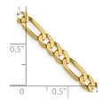 thumbnail image 4 of Auriga Fine Jewelry 14K Yellow Gold 4mm Flat Figaro Chain Bracelet 7 inch for Women, 4 of 6