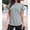 Light Blue, variant on Womens Plain T-Shirt for Women 3/4 Sleeve Short Shirt Tops Crew Neck T Shirt Light Blue Size S