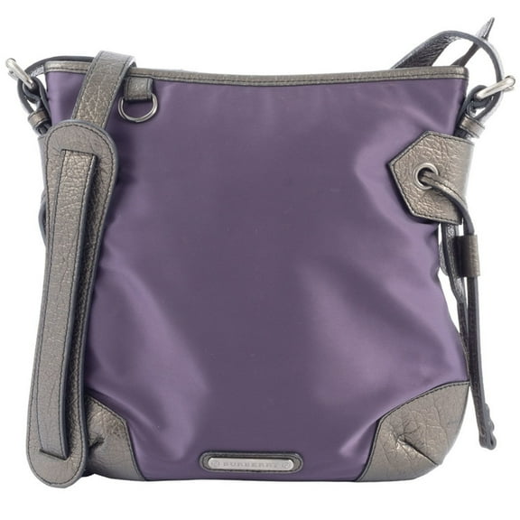 Pre-Owned Burberry nylon shoulder bag purple women's crossbody BURBERRY (Good)