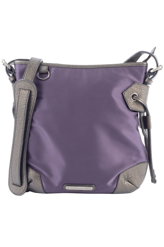 Pre-Owned Burberry nylon shoulder bag purple women's crossbody BURBERRY (Good)