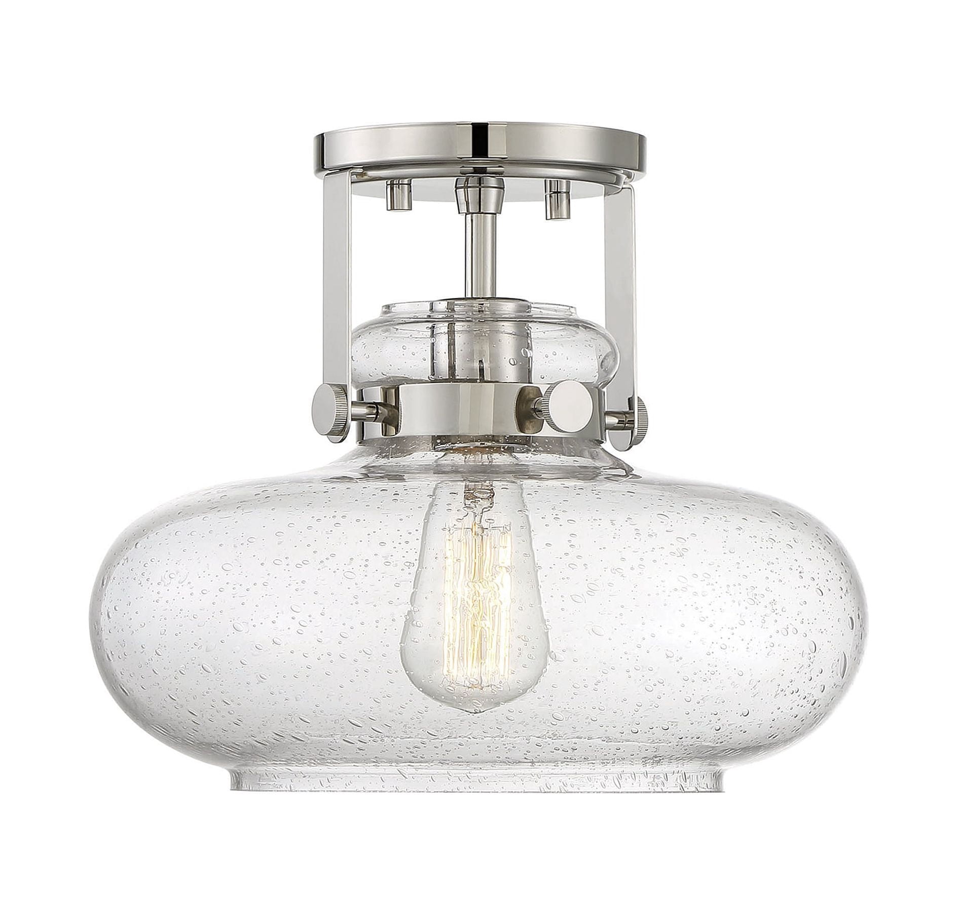 Trade Winds Lighting 1-Light Ceiling Light In Polished Nickel