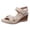 Beige, variant on Rokment Women's Wedge Dressy Sandals Adjustable Bands Stylish Casual Leather Open Toe Ankle Strap Platform High Heels Dress Summer Shoes for Ladies Beige Size 6.5