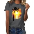 thumbnail image 2 of Teissuly Women's Fashion Crewneck Printed Short Sleeve T-shirt Casual Loose Shirt Tops, 2 of 7