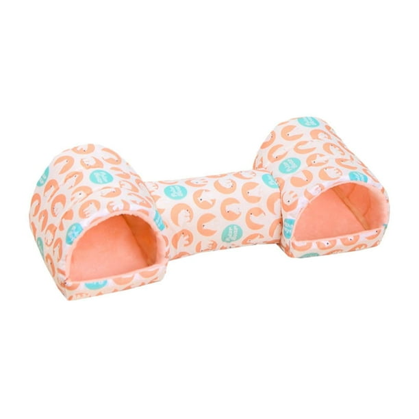 Cama túnel para hámster, cueva, nido, jaula, accesorios, hábitat cálido, juguete para conejos, tubo para rosa