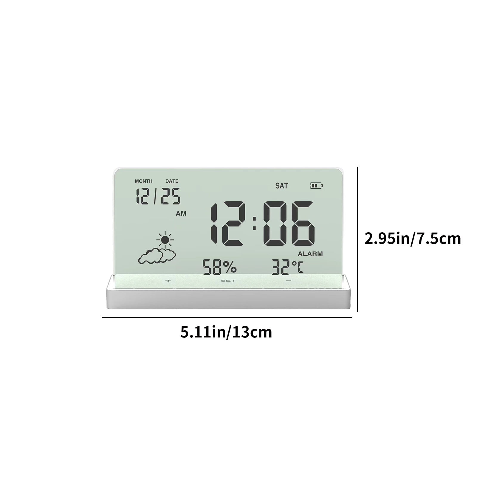 Viflosae Multi-function Digital LCD Large Screen Weather Clock Indoor Temperature And Humidity Meter With Alarm Clock Weekly Calendar Weather forecasts Electronics Gadgets Holiday