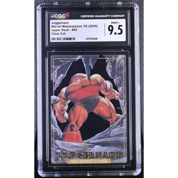 Collectible Graded 2024 Upper Deck Marvel Masterpieces Clear Cut Juggernaut #45 CGC 9.5