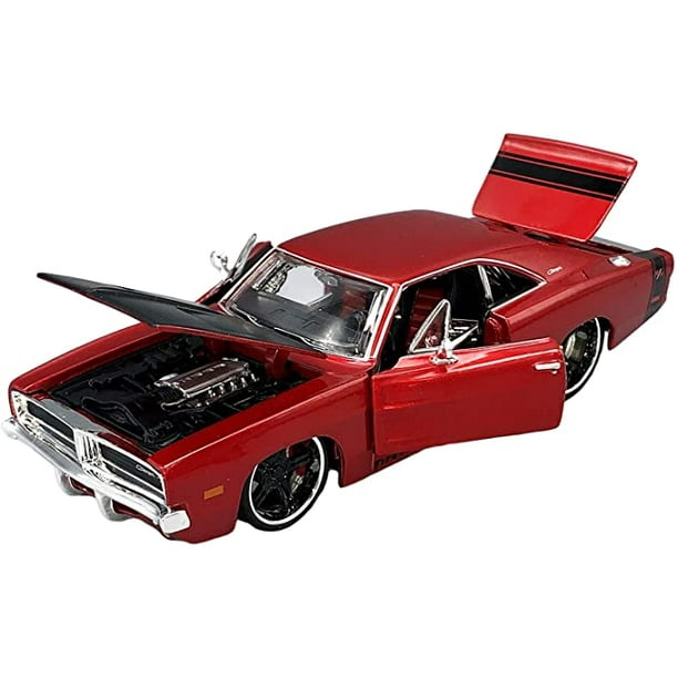 Maisto 1969 Dodge Charger R T Red Metallic with Black Hood and