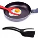 thumbnail image 2 of Black 2 Pieces Non Stick Spatula, 2 In 1 Kitchen Tongs And Spatula With Non Stick Coating, 2 In 1 Egg Fried Steak Spatula Non Stick Rotating Grilled S, 2 of 5