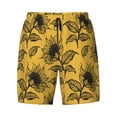 thumbnail image 4 of Lsque Mens Swim Trunks Autumn Sunflower Pattern - Bathing Suit Compression Liner - Beach Swim Shorts Swimwear - (S-3XL) - Stretch Quick Dry -, 4 of 9