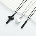 thumbnail image 5 of Personlized 3 Pcs Urn Necklace for Ashes Bulk Cremation Birthstone Cross Heart Cubic Jewelry Stainless Steel Memorial Locket for Men Women, 5 of 8