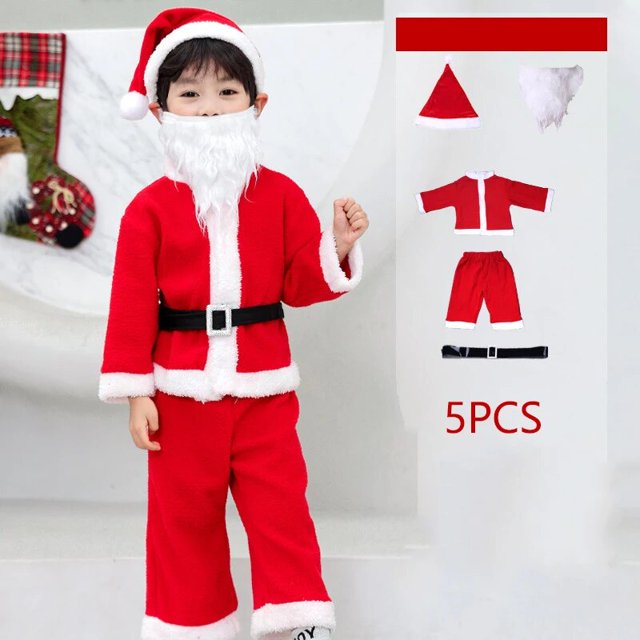 Kids Baby Girls Santa Clause Christmas Tree Costume Dress Set Green Elf Outfits Children Xmas Cosplay Carnival Festival Clothes
