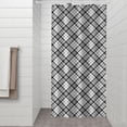 thumbnail image 2 of Black White Plaid Checkered Pattern Shower Curtain 36"x72" ,Bathroom Decorative Shower Curtains Set with 12 Hooks,Modern Waterproof Washable Shower Curtain, 2 of 6