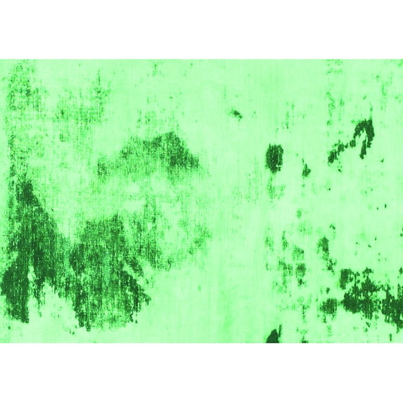 Ahgly Company Indoor Rectangle Abstract Green Modern Area Rugs, 5' x 8'