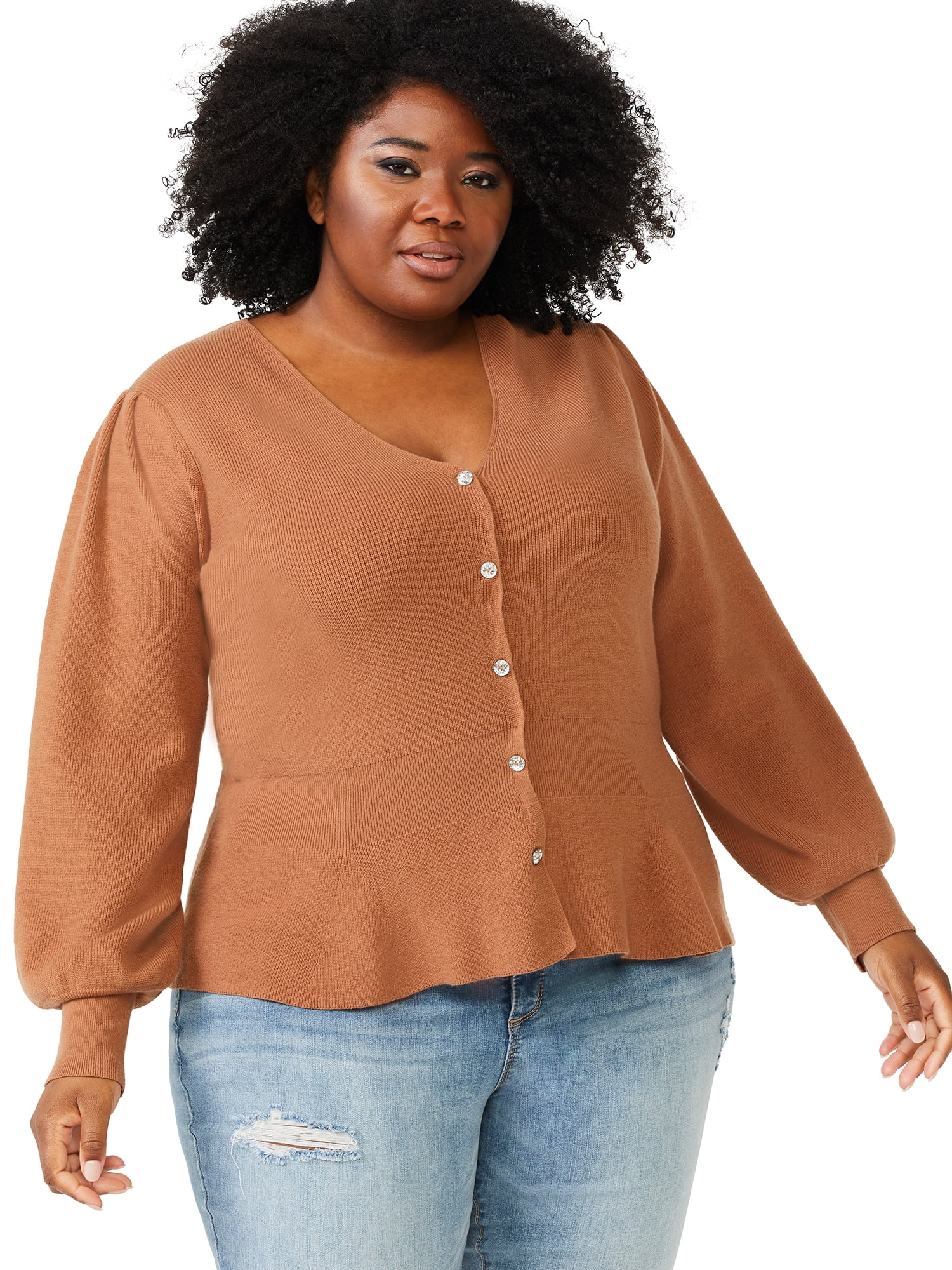 plus size peplum sweater