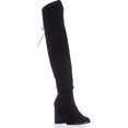 thumbnail image 1 of Womens Steve Madden Novela Over-the-Knee Boots, Black Suede, 1 of 6
