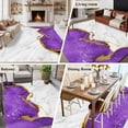 thumbnail image 6 of Purple Gold Marble Washable Living Room Rugs 5'x7', Abstract Wave Low Pile Throw Large Area Rugs Non-Slip Sturdy Edge Binding Carpet for Dining Room Bedside Kitchen, 6 of 9
