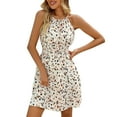 thumbnail image 4 of Njagoc3 Womens Halter - Neck Printed Dress, Mini Length for Summer Beach & Casual, 4 of 5