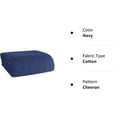 thumbnail image 7 of BELIZZI HOME 100% Cotton Bed Blanket, Breathable Thermal Blanket Twin Size, Soft Chevron 60''x90'', Perfect for Layering Any All Season, Navy Blue, 7 of 7