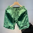 thumbnail image 2 of XFeng Men Nylon Athletic Shorts Elastic Waist Drawstring Printed Logo Quick Dry Knee‑Length Shorts, 2 of 3