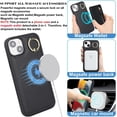 thumbnail image 2 of iPhone 13 case with Card Holder, iPhone 13 Phone Case Wallet for Women magsafe Compatible Wallet Detachable 2-in-1 for Men-Black, 2 of 13