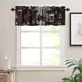 thumbnail image 4 of Coffee Kitchen Valances for Windows,Modern Coffee Theme Vintage Farmhouse Style Brown Artistic Window Treatment Valance Rod Pocket Curtain for Home Decor 54x18inch, 4 of 5