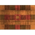 thumbnail image 1 of Ahgly Company Indoor Rectangle Checkered Orange Modern Area Rugs, 7' x 9', 1 of 4