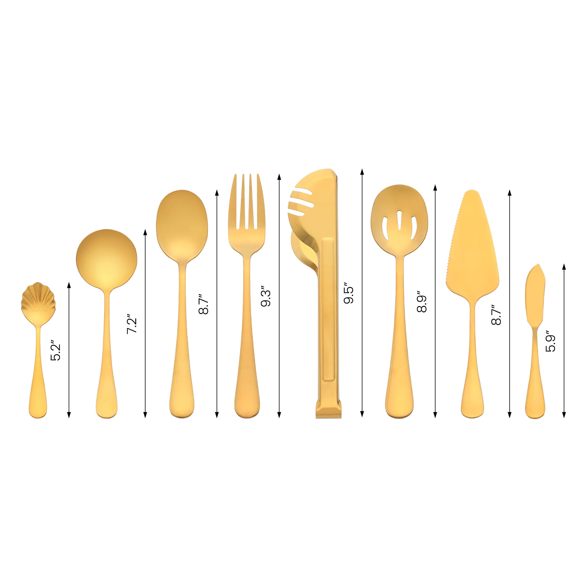 Unique Bargains 12 Pcs Silverware Set Stainless Steel Flatware Cutlery Gold