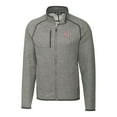 thumbnail image 2 of Men's Cutter & Buck Heather Gray Birmingham Barons Big & Tall Mainsail Sweater-Knit Full-Zip Jacket, 2 of 3
