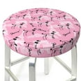 thumbnail image 3 of Kdxio Cartoon Poodle Dog Print Stool Covers Round,Stretch Round Bar Stool Covers Washable Bar Stool Cushion Slipcover for 12-15 Inch Chair, 3 of 7