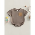 thumbnail image 2 of Bagilaanoe Newborn Baby Girl Boy Rompers Short Sleeve Bodysuits 3M 6M 12M 18M Infant Casual One Piece Short Jumpsuit, 2 of 8