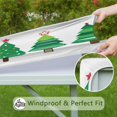 thumbnail image 6 of Christmas Style Table Cover for 34x34 Inch Square Tables, Elastic Spandex Maintains Shape, Protects Tables During Christmas Gatherings and Parties, 6 of 6