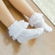 thumbnail image 1 of Minnieouse Calcetines de encaje para niña, 2 capas, calcetín tobillero con volantes, calentador de pies de algodón para regalo de baile para niños, Medias Blanco 6-8 años Minnieouse AP003202-03, 1 of 6
