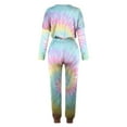 thumbnail image 5 of successthop Sweat Outfits for Women Tie Dye Gradient Crewneck Long Sleeve Shirts and Jogger Sweatpants Sports Slim Outfits Activewear Tracksuit Jogging Suits Sweatsuits, 5 of 5