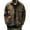 Khaki, variant on Denim Jacket For Men Casual Retro Slim Fit Button Down Pockets Sherpa Jacket Men,Green,L