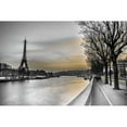 thumbnail image 3 of Frank, Assaf 14x11 Black Modern Framed Museum Art Print Titled - River Seine and The Eiffel Tower, 3 of 5
