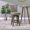 74#Gray,Linen, variant on Lucia 25.5" Backless Upholstered Counter Stool with Resin Rattan Frame,Ivory White Boucle,White Wood Fabric Rattan Furniture Dining Seating for Dining