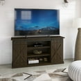 TwinStar Home Farmhouse TV Stand with Sliding Barn Doors for TVs up to