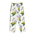 thumbnail image 4 of Naloa Lavender Flowers Print Women’s Ultra-Soft Comfy Pajama Lounge Pants with Pockets & Drawstring, 4 of 8