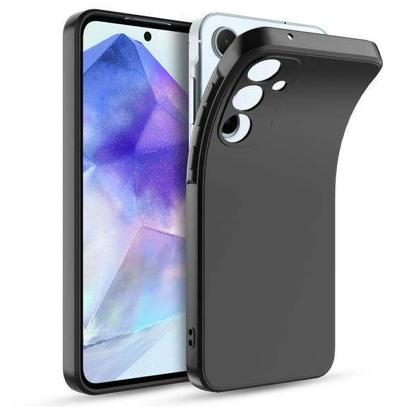Innens Phone Case for Samsung Galaxy A55/A25/A15 5G 6.5inch Liquid Silicone Protective Cover, Black