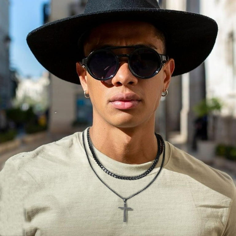 Gold Cross Walmart 14 Karat Gold Chains Cross Necklace For Men